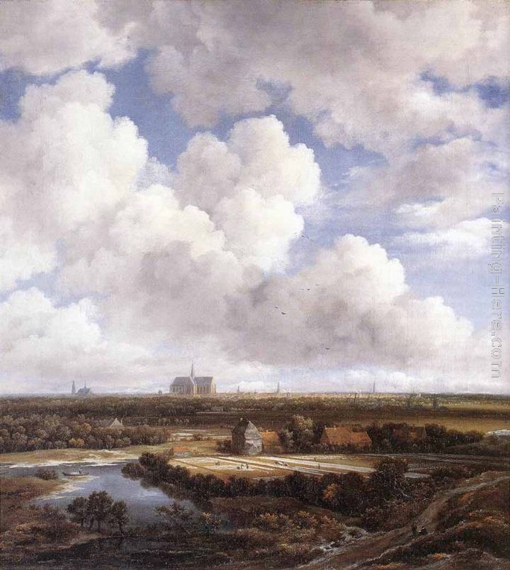 View of Haarlem with Bleaching Grounds painting - Jacob van Ruisdael View of Haarlem with Bleaching Grounds art painting